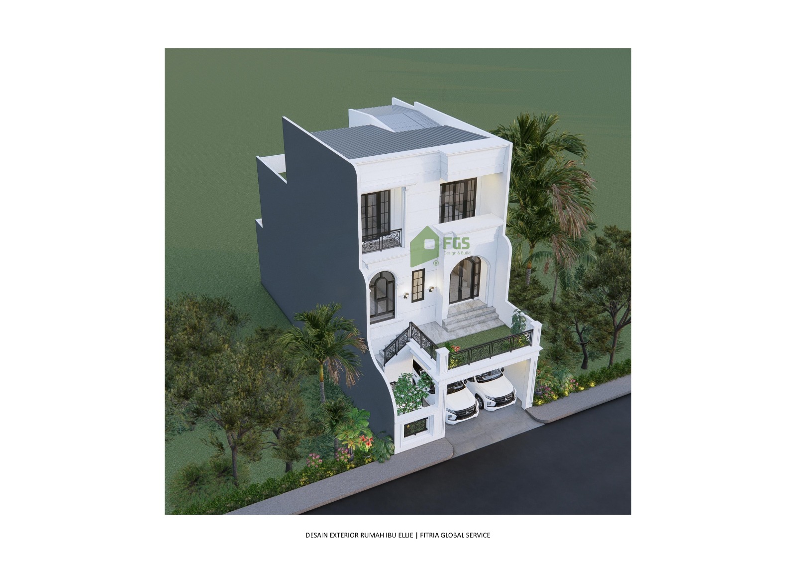 Rumah Klasik 3 Lantai + Kolam Renang Condet - FGS Contractor